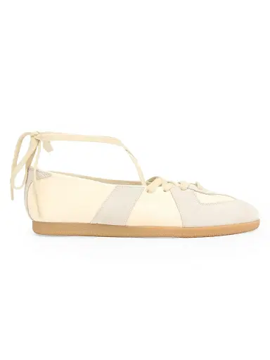 Maison Margiela Women's Replica Leather Lace-Up Ballet Flats | Thumbnail 1 Maison Margiela Women's Replica Leather Lace-Up Ballet Flats | Thumbnail 1