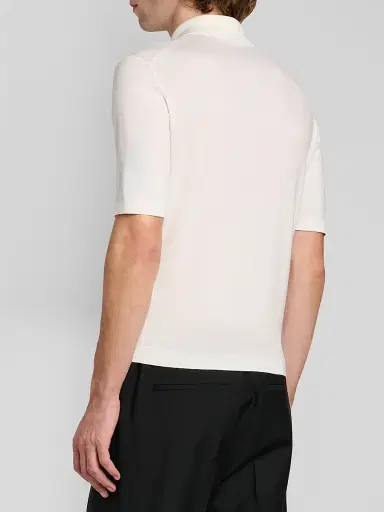 Jil Sander Men's Fine Wool Polo Shirt - Piuma | Thumbnail 3 Jil Sander Men's Fine Wool Polo Shirt - Piuma | Thumbnail 3