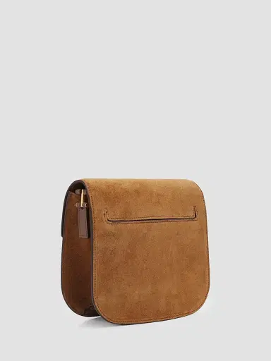 TOM FORD Women's Tara Suede Mini Flap Crossbody Bag - Whiskey | Thumbnail 3 TOM FORD Women's Tara Suede Mini Flap Crossbody Bag - Whiskey | Thumbnail 3