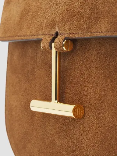 TOM FORD Women's Tara Suede Mini Flap Crossbody Bag - Whiskey | Thumbnail 5 TOM FORD Women's Tara Suede Mini Flap Crossbody Bag - Whiskey | Thumbnail 5