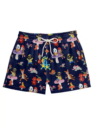 Arrels Barcelona Men's Catch The Wind Swim Shorts - Blue | Thumbnail 1 Arrels Barcelona Men's Catch The Wind Swim Shorts - Blue | Thumbnail 1