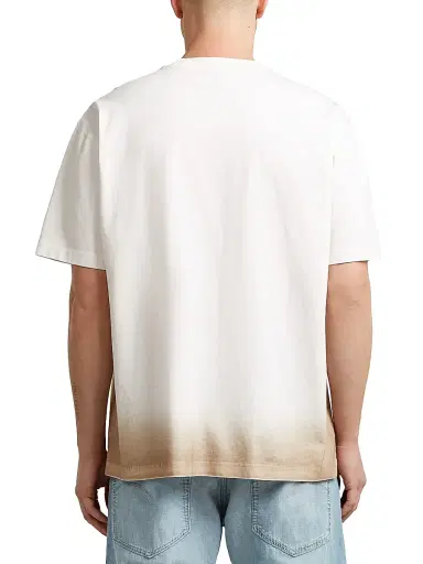 G-Star Men's Logo Sprayed Cotton T-Shirt - Milk Dark Brick Spray - Size XL | Thumbnail 5 G-Star Men's Logo Sprayed Cotton T-Shirt - Milk Dark Brick Spray - Size XL | Thumbnail 5