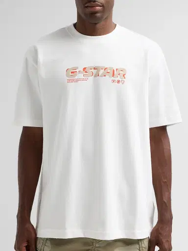 G-Star Men's Two Way Logo Crewneck T-Shirt - White - Size XXL | Thumbnail 5 G-Star Men's Two Way Logo Crewneck T-Shirt - White - Size XXL | Thumbnail 5