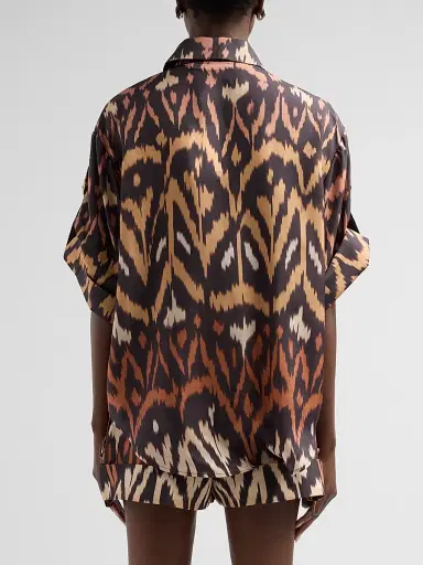 Zimmermann Women's Aster Silk Ikat-Inspired Shirt | Thumbnail 3 Zimmermann Women's Aster Silk Ikat-Inspired Shirt | Thumbnail 3