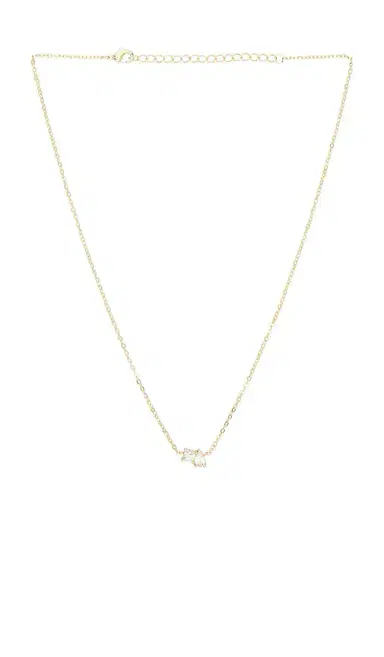 By Adina Eden Cz Princess Cut X Baguette Pendant Necklace | Thumbnail 1 By Adina Eden Cz Princess Cut X Baguette Pendant Necklace | Thumbnail 1