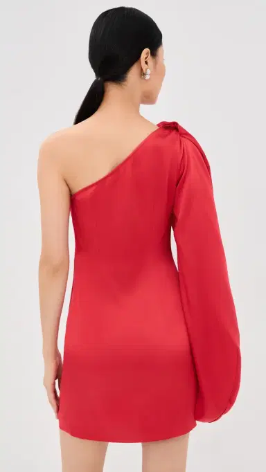 Stella McCartney Mini Satin Dress Tomato | Thumbnail 3 Stella McCartney Mini Satin Dress Tomato | Thumbnail 3