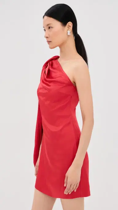 Stella McCartney Mini Satin Dress Tomato | Thumbnail 4 Stella McCartney Mini Satin Dress Tomato | Thumbnail 4