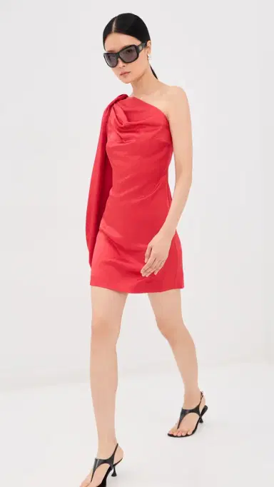 Stella McCartney Mini Satin Dress Tomato | Thumbnail 5 Stella McCartney Mini Satin Dress Tomato | Thumbnail 5