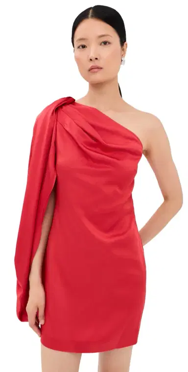 Stella McCartney Mini Satin Dress Tomato | Thumbnail 1 Stella McCartney Mini Satin Dress Tomato | Thumbnail 1