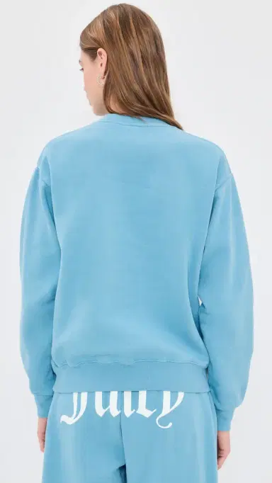Sporty & Rich x Juicy Couture Emblem Sweatshirt ky Blue | Thumbnail 3 Sporty & Rich x Juicy Couture Emblem Sweatshirt ky Blue | Thumbnail 3