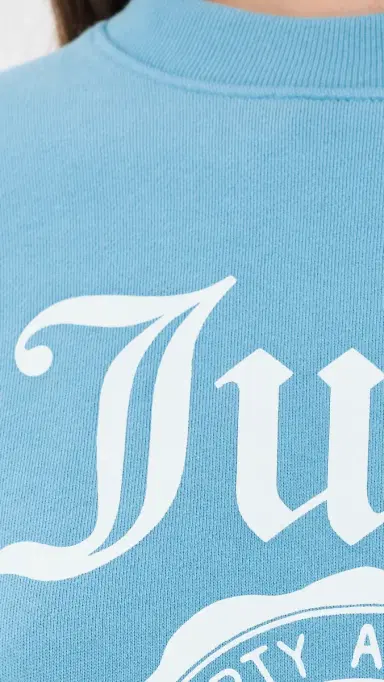 Sporty & Rich x Juicy Couture Emblem Sweatshirt ky Blue | Thumbnail 6 Sporty & Rich x Juicy Couture Emblem Sweatshirt ky Blue | Thumbnail 6