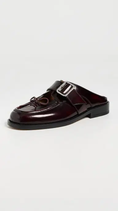 Marni Sabot Calfskin Loafers Black/Bordeaux | Thumbnail 2 Marni Sabot Calfskin Loafers Black/Bordeaux | Thumbnail 2