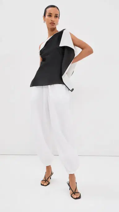 Róhe Sculptural Double Layered Top Black | Thumbnail 5 Róhe Sculptural Double Layered Top Black | Thumbnail 5
