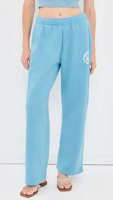 Sporty & Rich X Juicy Couture Emblem Wide Sweatpants ky Blue | Thumbnail 2 Sporty & Rich X Juicy Couture Emblem Wide Sweatpants ky Blue | Thumbnail 2