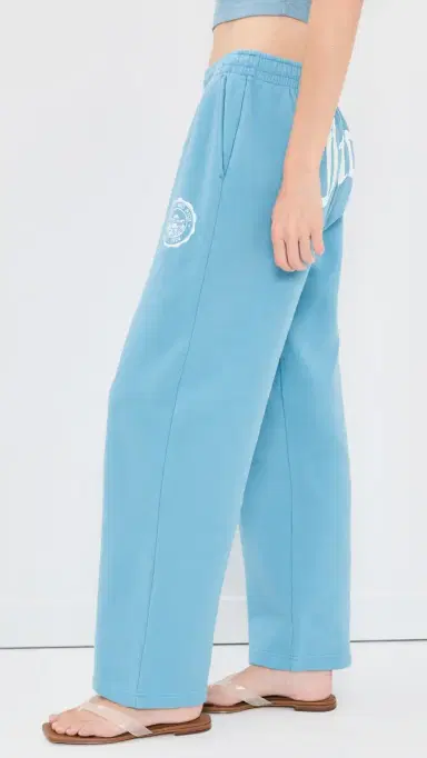 Sporty & Rich X Juicy Couture Emblem Wide Sweatpants ky Blue | Thumbnail 4 Sporty & Rich X Juicy Couture Emblem Wide Sweatpants ky Blue | Thumbnail 4