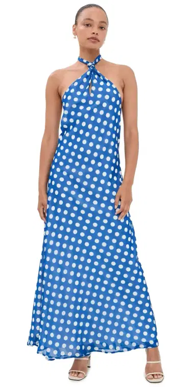 Solid & Striped The Brisa Dress Blue Stripe/Dot S | Thumbnail 1 Solid & Striped The Brisa Dress Blue Stripe/Dot S | Thumbnail 1