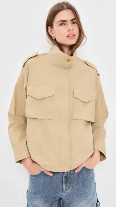 Madewell Field Jacket in Washed Poplin Fennel Seed | Thumbnail 2 Madewell Field Jacket in Washed Poplin Fennel Seed | Thumbnail 2
