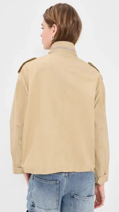 Madewell Field Jacket in Washed Poplin Fennel Seed | Thumbnail 3 Madewell Field Jacket in Washed Poplin Fennel Seed | Thumbnail 3