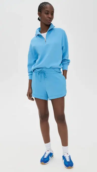 Varley Ollie High Rise Shorts 3.5 Azure Blue | Thumbnail 5 Varley Ollie High Rise Shorts 3.5 Azure Blue | Thumbnail 5