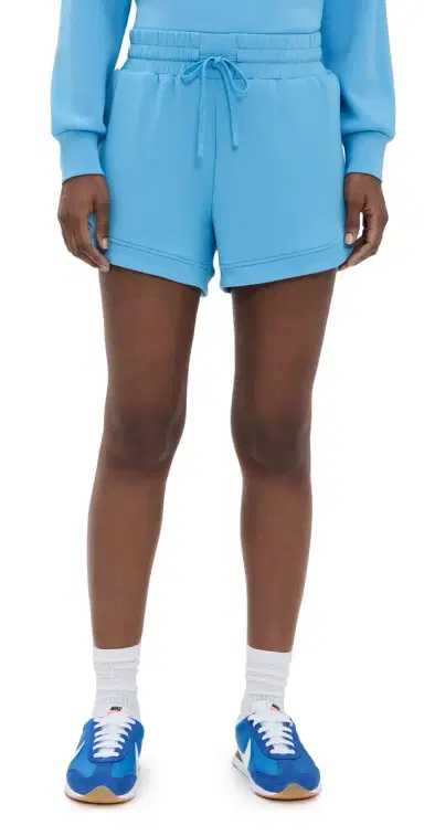 Varley Ollie High Rise Shorts 3.5 Azure Blue | Thumbnail 1 Varley Ollie High Rise Shorts 3.5 Azure Blue | Thumbnail 1