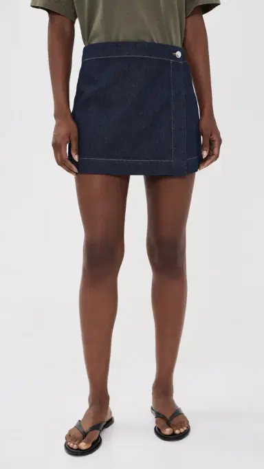 Madewell Wrap Mini Skort Rinse Wash | Thumbnail 2 Madewell Wrap Mini Skort Rinse Wash | Thumbnail 2