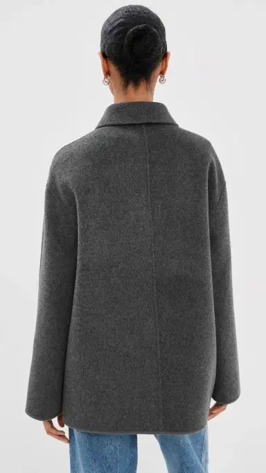 Róhe Double-Faced Wool Jacket Dark Grey Melange | Thumbnail 3 Róhe Double-Faced Wool Jacket Dark Grey Melange | Thumbnail 3