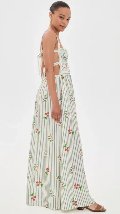 Agua Bendita Ameli Basket Embroidered Maxi Dress ulticolor | Thumbnail 4 Agua Bendita Ameli Basket Embroidered Maxi Dress ulticolor | Thumbnail 4
