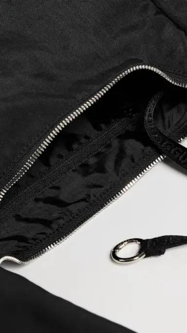 BAGGU Small Nylon Meringue Bag Black One Size | Thumbnail 6 BAGGU Small Nylon Meringue Bag Black One Size | Thumbnail 6