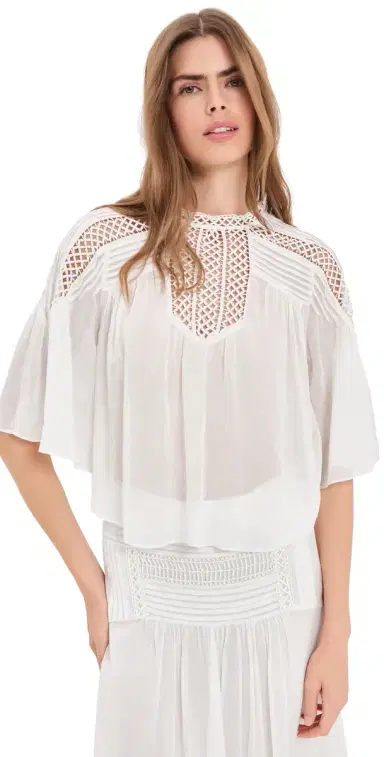 Isabel Marant Étoile Parina Top White | Thumbnail 1 Isabel Marant Étoile Parina Top White | Thumbnail 1