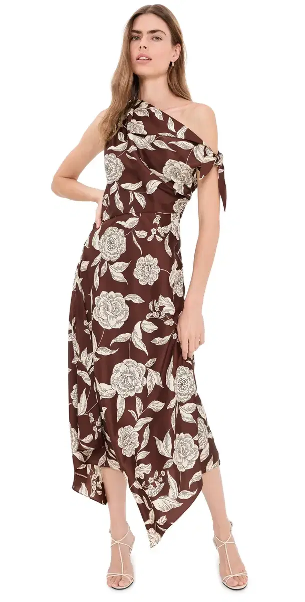Loretta Dress Deep Redwood Multi Loretta Dress Deep Redwood Multi