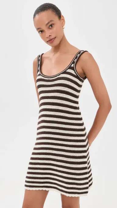Marine Layer Archive Sweater Mini Dress Brown/White Stripe | Thumbnail 2 Marine Layer Archive Sweater Mini Dress Brown/White Stripe | Thumbnail 2