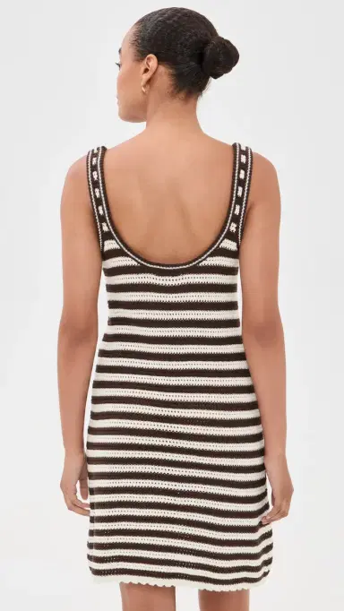Marine Layer Archive Sweater Mini Dress Brown/White Stripe | Thumbnail 3 Marine Layer Archive Sweater Mini Dress Brown/White Stripe | Thumbnail 3