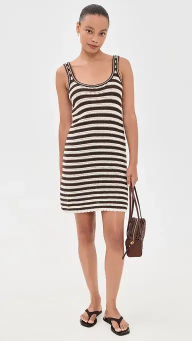 Marine Layer Archive Sweater Mini Dress Brown/White Stripe | Thumbnail 5 Marine Layer Archive Sweater Mini Dress Brown/White Stripe | Thumbnail 5