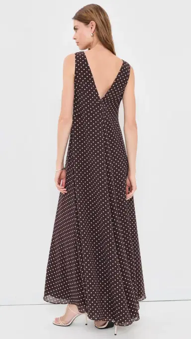 VRG GRL aeve Maxi Dress Chocolate Polka Dot | Thumbnail 3 VRG GRL aeve Maxi Dress Chocolate Polka Dot | Thumbnail 3