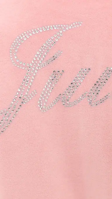 Sporty & Rich Juicy Script Velour Zip Hoodie Rose L | Thumbnail 6 Sporty & Rich Juicy Script Velour Zip Hoodie Rose L | Thumbnail 6