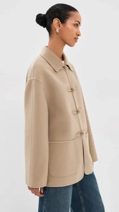 Róhe Double-Faced Wool Jacket Desert Brown | Thumbnail 4 Róhe Double-Faced Wool Jacket Desert Brown | Thumbnail 4