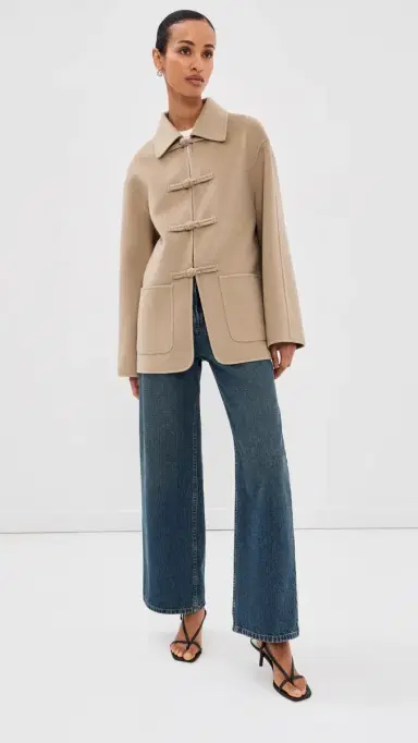 Róhe Double-Faced Wool Jacket Desert Brown | Thumbnail 5 Róhe Double-Faced Wool Jacket Desert Brown | Thumbnail 5