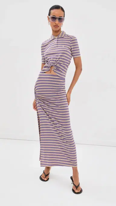 rabanne Jupe Skirt tripes Violet/Red | Thumbnail 5 rabanne Jupe Skirt tripes Violet/Red | Thumbnail 5