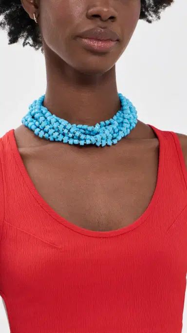 KENNETH JAY LANE Turquoise Multi-Strand Necklace Turquoise One Size | Thumbnail 3 KENNETH JAY LANE Turquoise Multi-Strand Necklace Turquoise One Size | Thumbnail 3