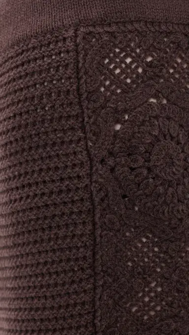 Marine Layer Crochet Sweater Shorts Chocolate | Thumbnail 6 Marine Layer Crochet Sweater Shorts Chocolate | Thumbnail 6