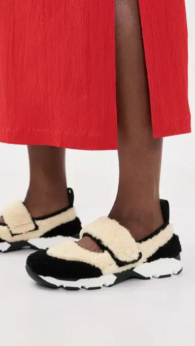 Marni Shearling Sneakers Beige/Black | Thumbnail 3 Marni Shearling Sneakers Beige/Black | Thumbnail 3