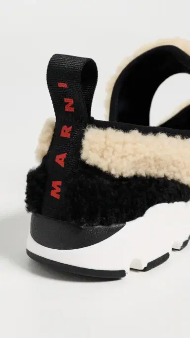 Marni Shearling Sneakers Beige/Black | Thumbnail 4 Marni Shearling Sneakers Beige/Black | Thumbnail 4