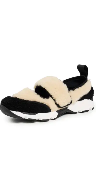Marni Shearling Sneakers Beige/Black | Thumbnail 1 Marni Shearling Sneakers Beige/Black | Thumbnail 1