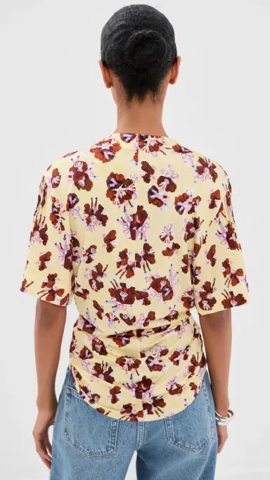 rabanne Floral Top Flower Trims Cream/Red | Thumbnail 3 rabanne Floral Top Flower Trims Cream/Red | Thumbnail 3