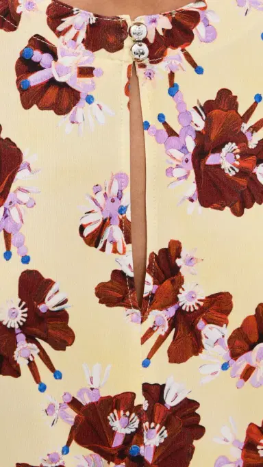 rabanne Floral Top Flower Trims Cream/Red | Thumbnail 6 rabanne Floral Top Flower Trims Cream/Red | Thumbnail 6