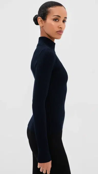 Courrèges Reedition Knit Sweater Navy | Thumbnail 4 Courrèges Reedition Knit Sweater Navy | Thumbnail 4