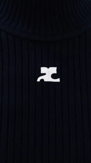 Courrèges Reedition Knit Sweater Navy | Thumbnail 6 Courrèges Reedition Knit Sweater Navy | Thumbnail 6