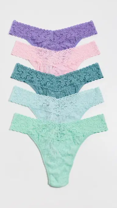 Hanky Panky Signature Lace Original Rise Thong Panties 5 Pack Cphd One Size | Thumbnail 2 Hanky Panky Signature Lace Original Rise Thong Panties 5 Pack Cphd One Size | Thumbnail 2
