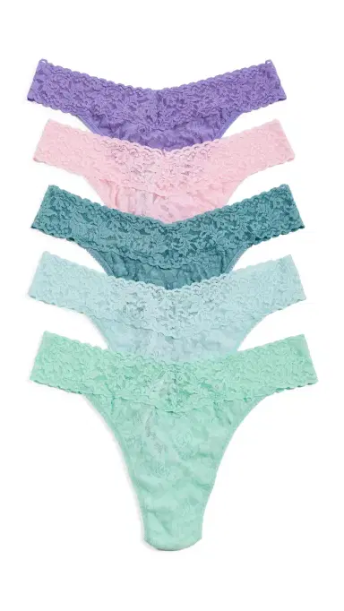 Hanky Panky Signature Lace Original Rise Thong Panties 5 Pack Cphd One Size | Thumbnail 6 Hanky Panky Signature Lace Original Rise Thong Panties 5 Pack Cphd One Size | Thumbnail 6