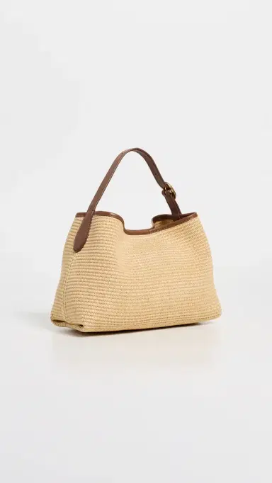 Vince Raffia Vivian Small Hobo Bag Natural One Size | Thumbnail 4 Vince Raffia Vivian Small Hobo Bag Natural One Size | Thumbnail 4